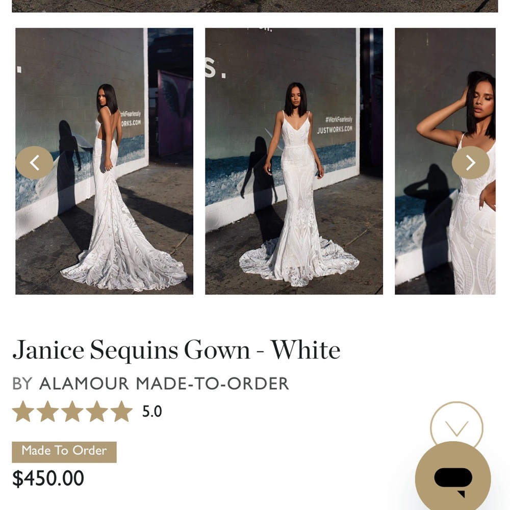 Alamour The Label Janice White Gown